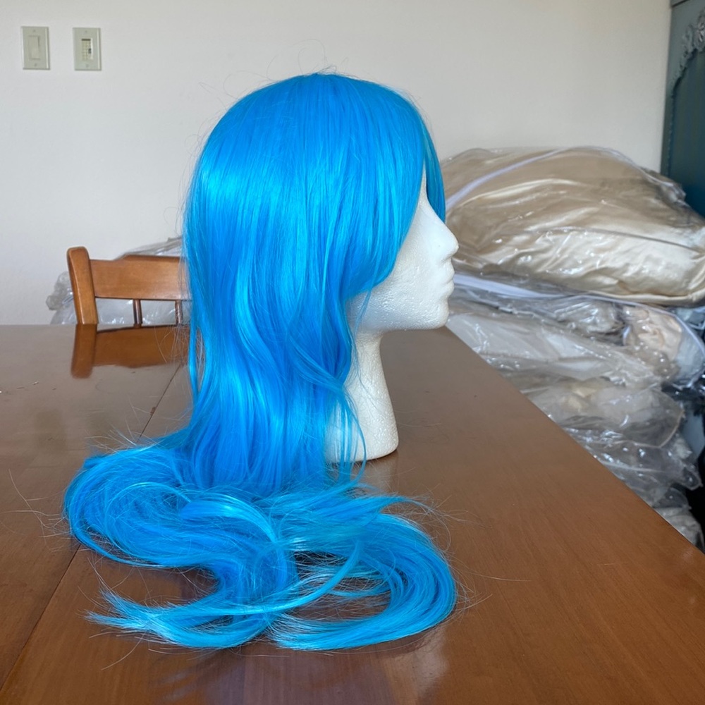 NEW Blue Long Wig Katy Perry Girly Cosplay Costume pole dancer